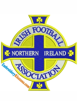 Irish Football Northern Ireland Large Size embroidery design