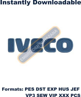 Iveco Truck Logo Embroidery Design