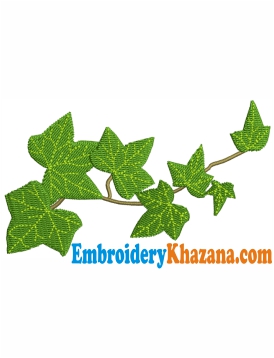 Ivy Leaf Green Embroidery Design