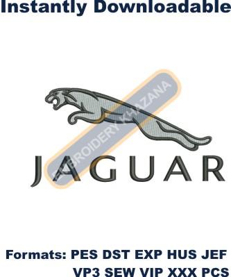 Jaguar Car Logo Embroidery Design