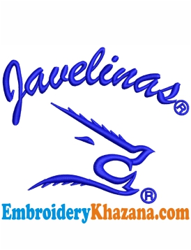 Kingsville Javelinas Logo Embroidery Design