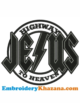 Jesus Highway Embroidery Design