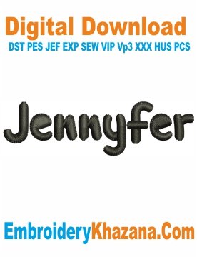 Jennyfer Embroidery Design