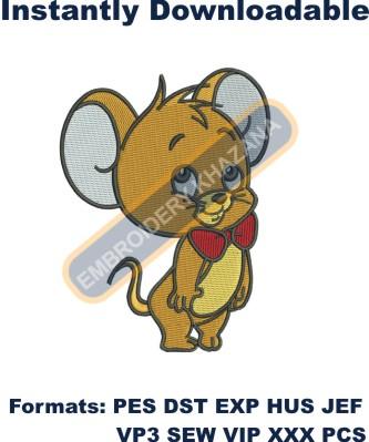 Jerry Mouse Embroidery Design