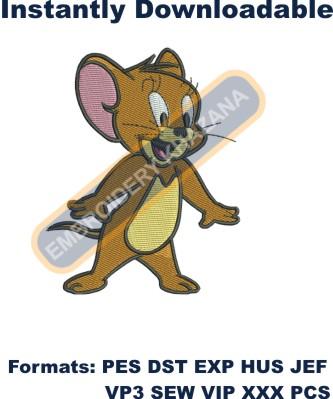 Jerry The Mouse Embroidery Design 
