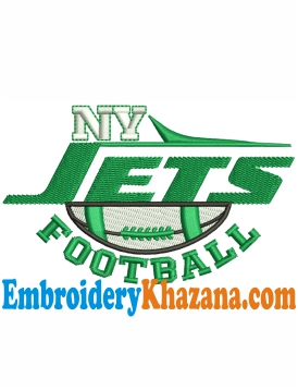 Jets Football Embroidery Design