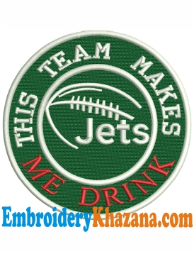 Jets Logo Football Embroidery Design