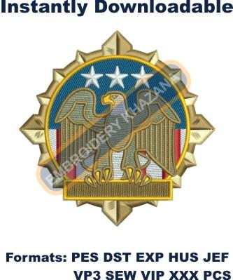 Joint Base MDL embroidery design