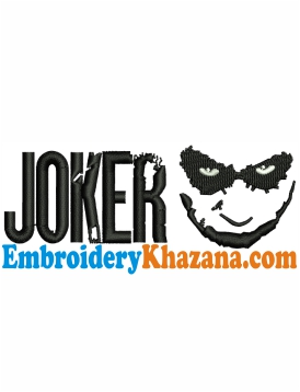 Joker Embroidery Design