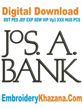 Jos A Bank Embroidery Design