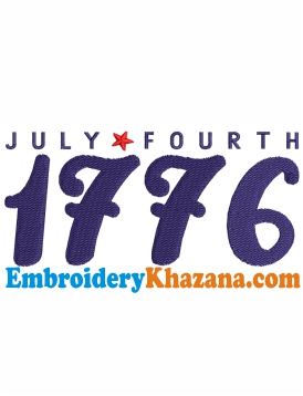 July Fourth Embroidery Design