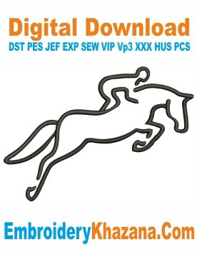 Jumping Horse Embroidery Designs