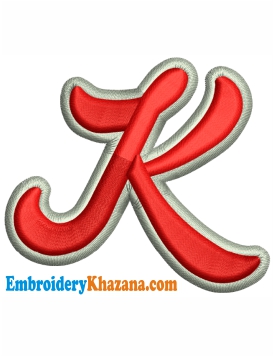 K 3D Puff Embroidery Design