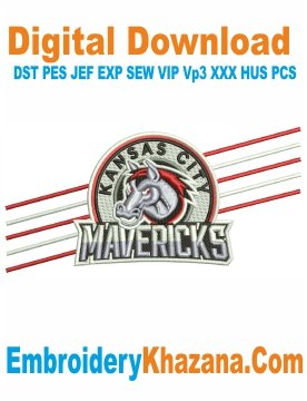 Kansas City Mavericks Embroidery Design