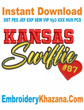 Kansas City Swiftie Embroidery Design