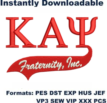 Kappa Alpha Psi Logo Embroidery Design