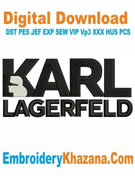 Karl Lagerfeld Logo Embroidery Design