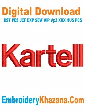 Kartell Logo Embroidery Design