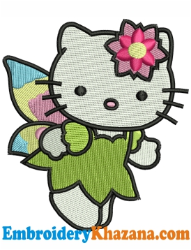 Kawaii Kitty Embroidery Design