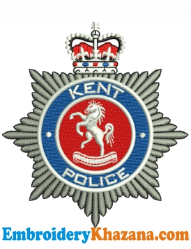 Kent Police Logo Embroidery Design