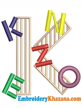 Kenzo Logo Embroidery Design
