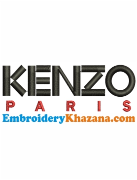 Kenzo Logo Machine Embroidery Design