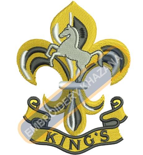 Kings Manchester Badge Embroidery Design