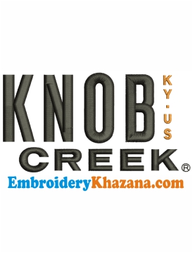 Knob Creek Logo Embroidery Design