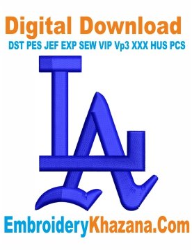 LA 3D Puff Embroidery Design