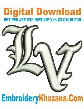 LV 3D Raised Embroidery Design
