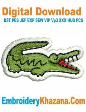 Lacoste Crocodile Logo Embroidery Designs