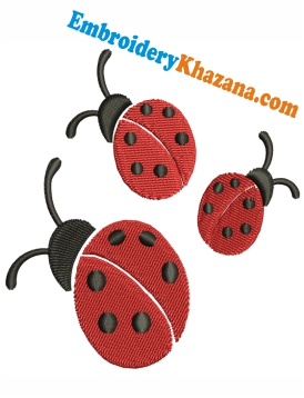 Ladybugs Embroidery Design