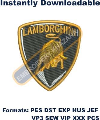 Lamborghini Car Logo Embroidery Design
