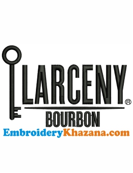 Larceny Bourbon Logo Embroidery Design