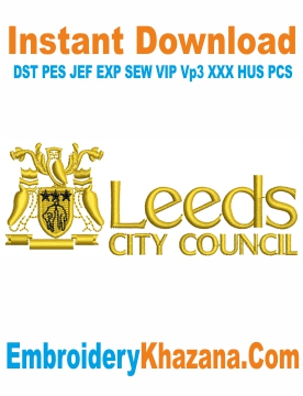 Leeds City Council Logo Embroidery Design