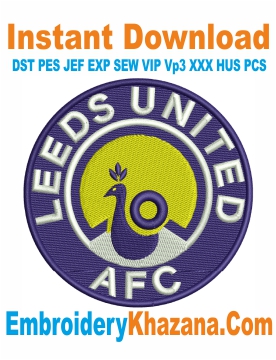 Leeds United AFC 1981 Embroidery Design