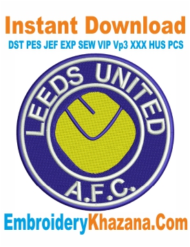 Leeds United AFC Embroidery Design