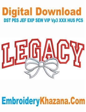 Legacy Applique Embroidery Design