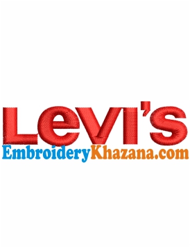Levis Logo Embroidery Design