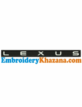 Lexus Logo Embroidery Design