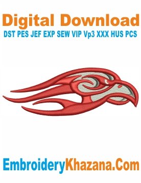 Liberty Flames Football Embroidery Design