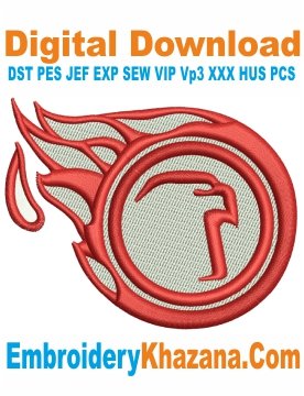 Liberty Flames Logo Embroidery Designs