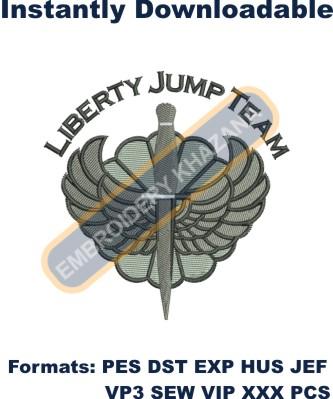 Liberty Jump Team embroidery design