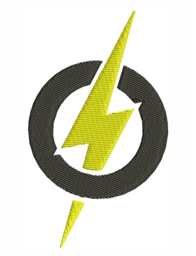 Lighting Bolt Logo Embroidery Design