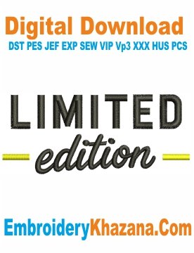 Limited Edition Machine Embroidery Design