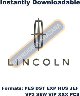 Lincoln Car Logo Symbol Embroidery Design
