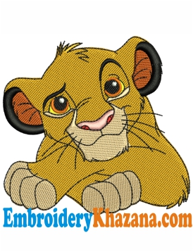 Simba Lion King Embroidery Design