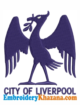 Liverpool Liver Bird Logo Embroidery Design