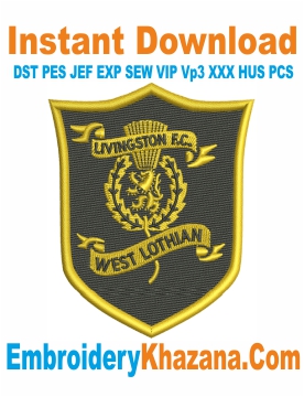 Livingston Fc Logo Embroidery Design