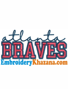 Baseball Braves Logo Embroidery Design
